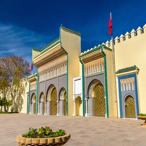 king palace door in fes